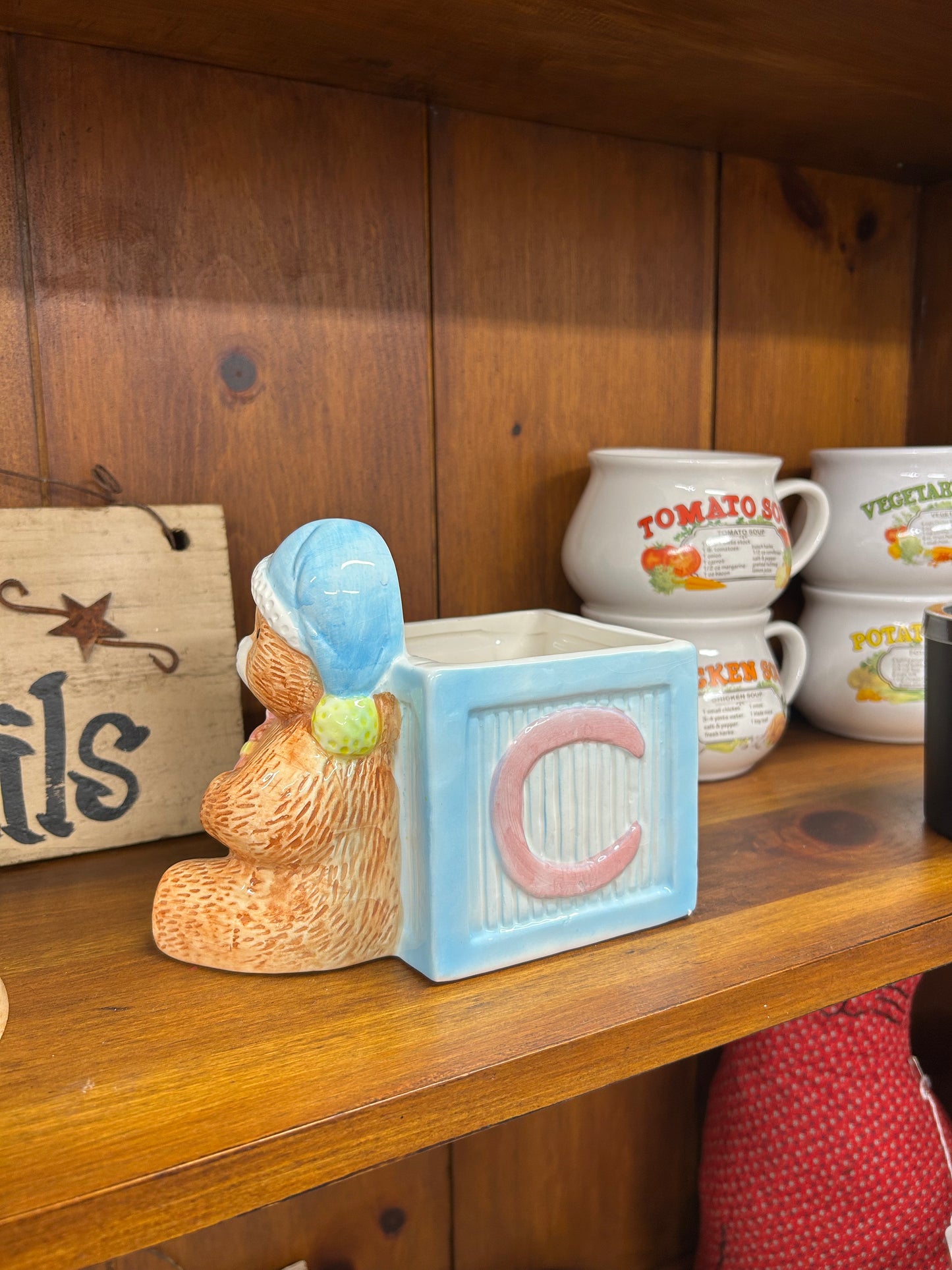 Vintage Baby Floral Bear