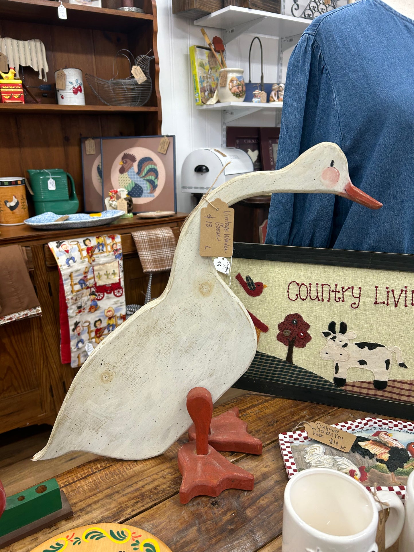 Vintage Wooden Goose