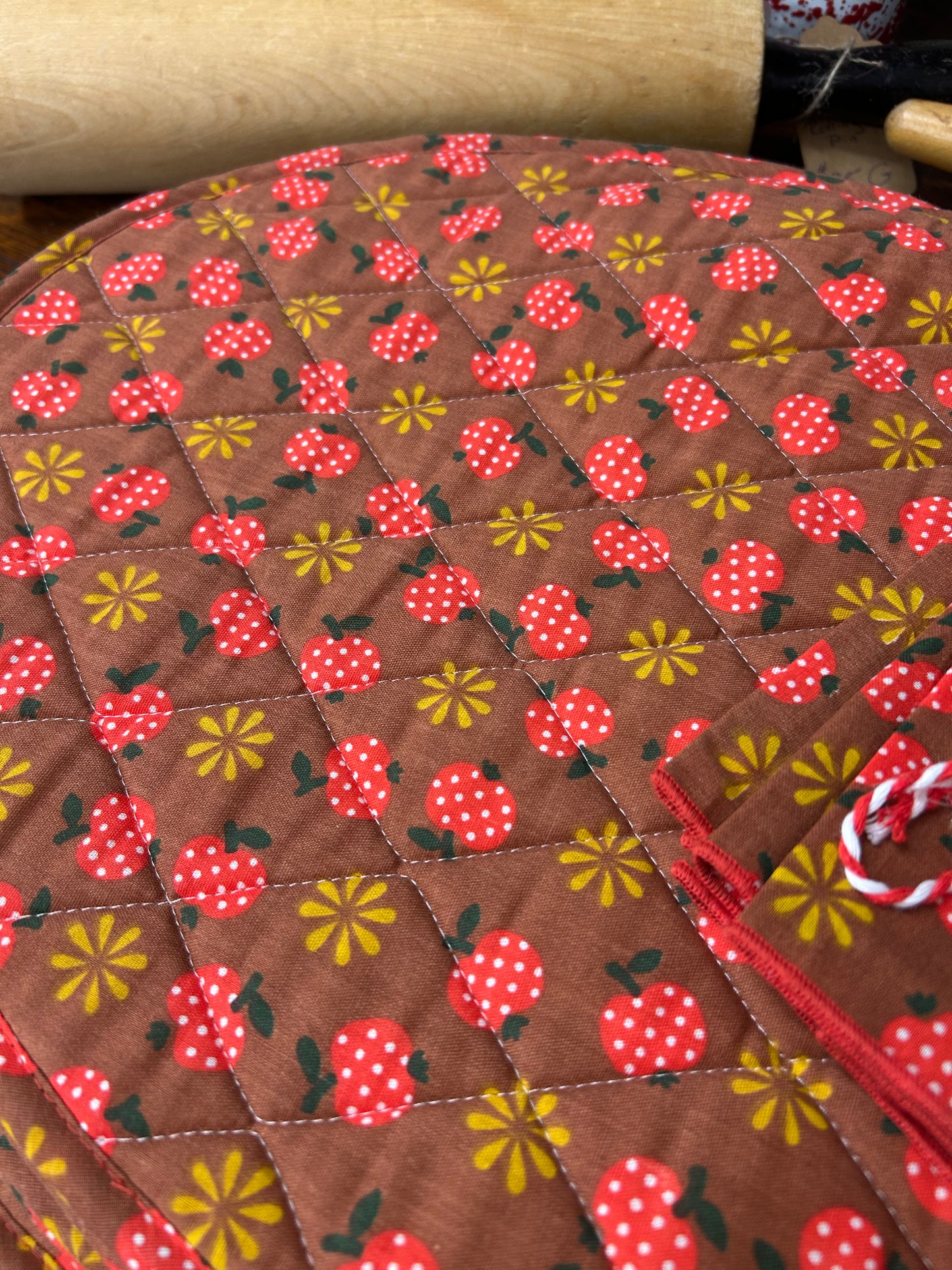 Vintage Apple Placemats - 8 placemats & 6 napkins