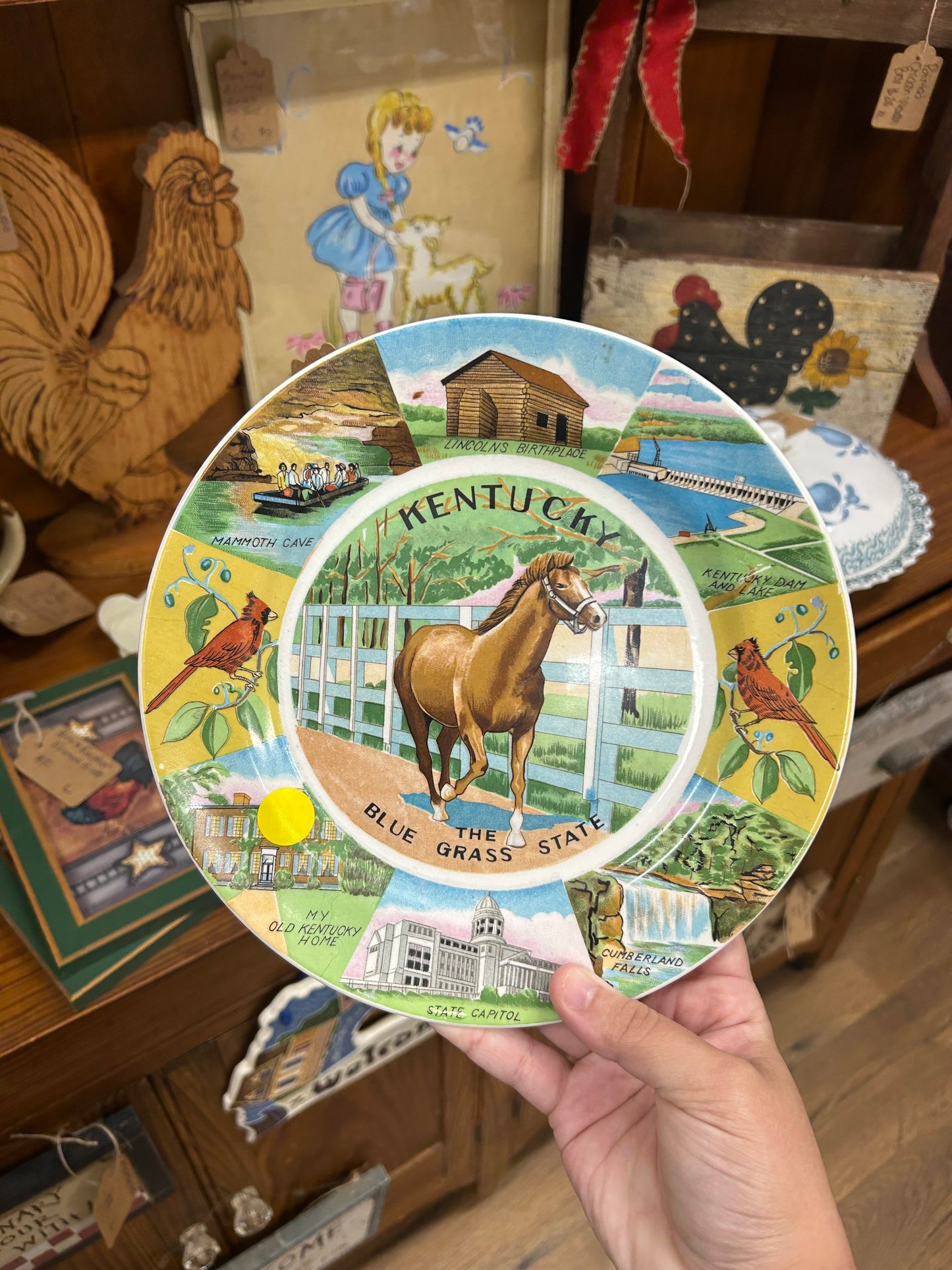Vintage Kentucky Souvenir Plate