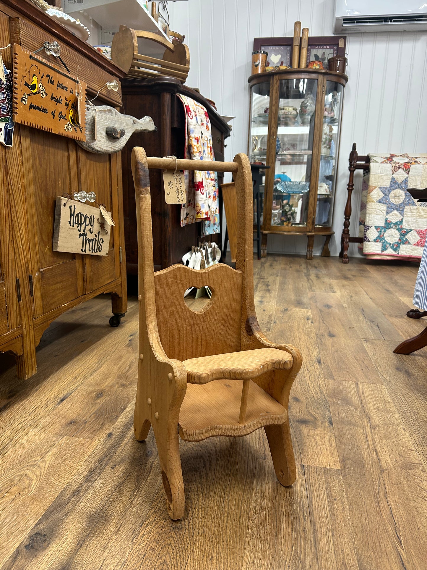 Wooden Doll Heart Highchair - Local Pickup Only