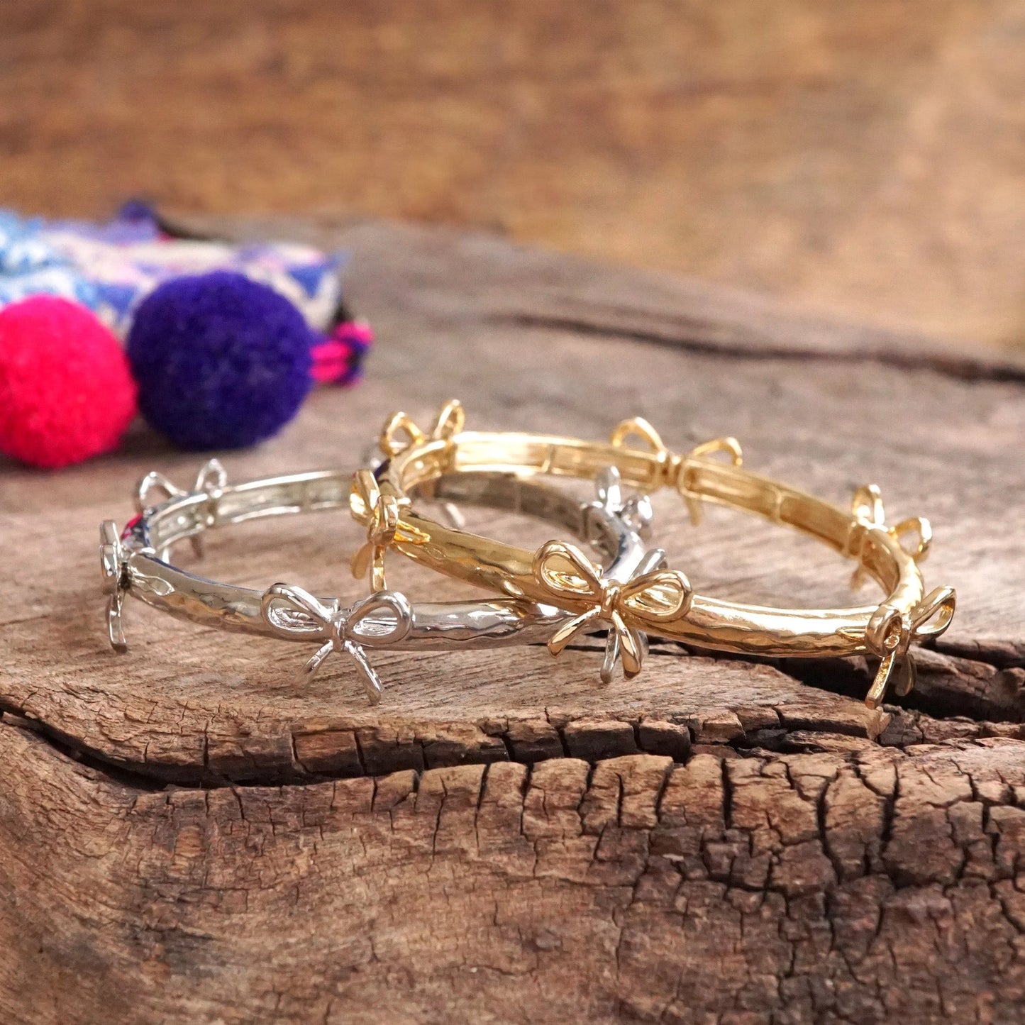 Gold Bow Bangle