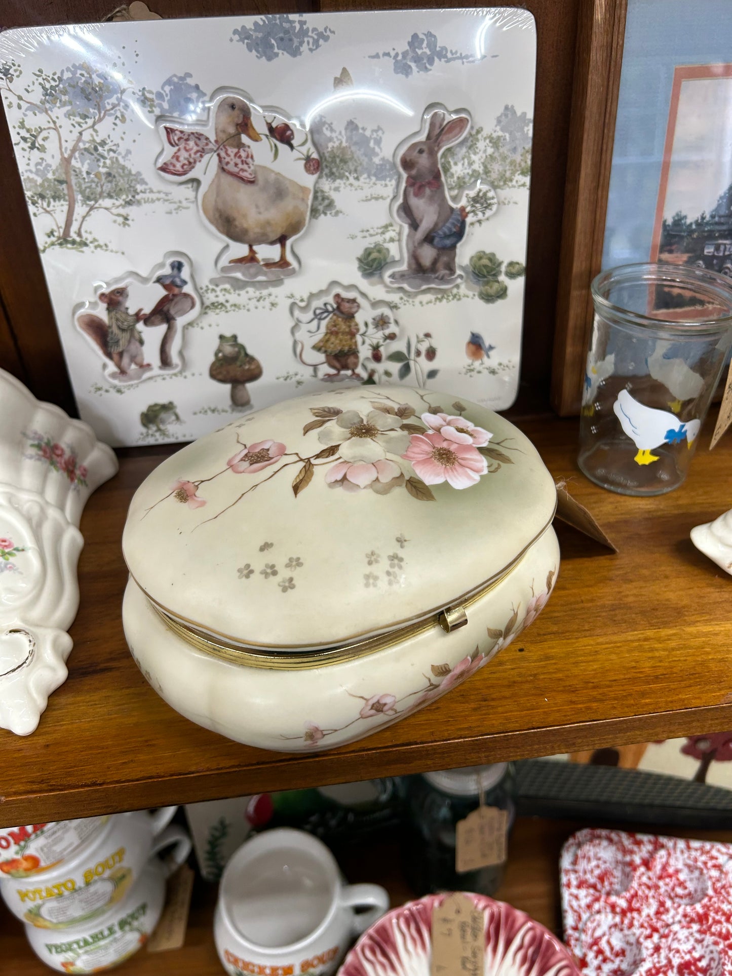 Nippon Oval Porcelain Trinket Box