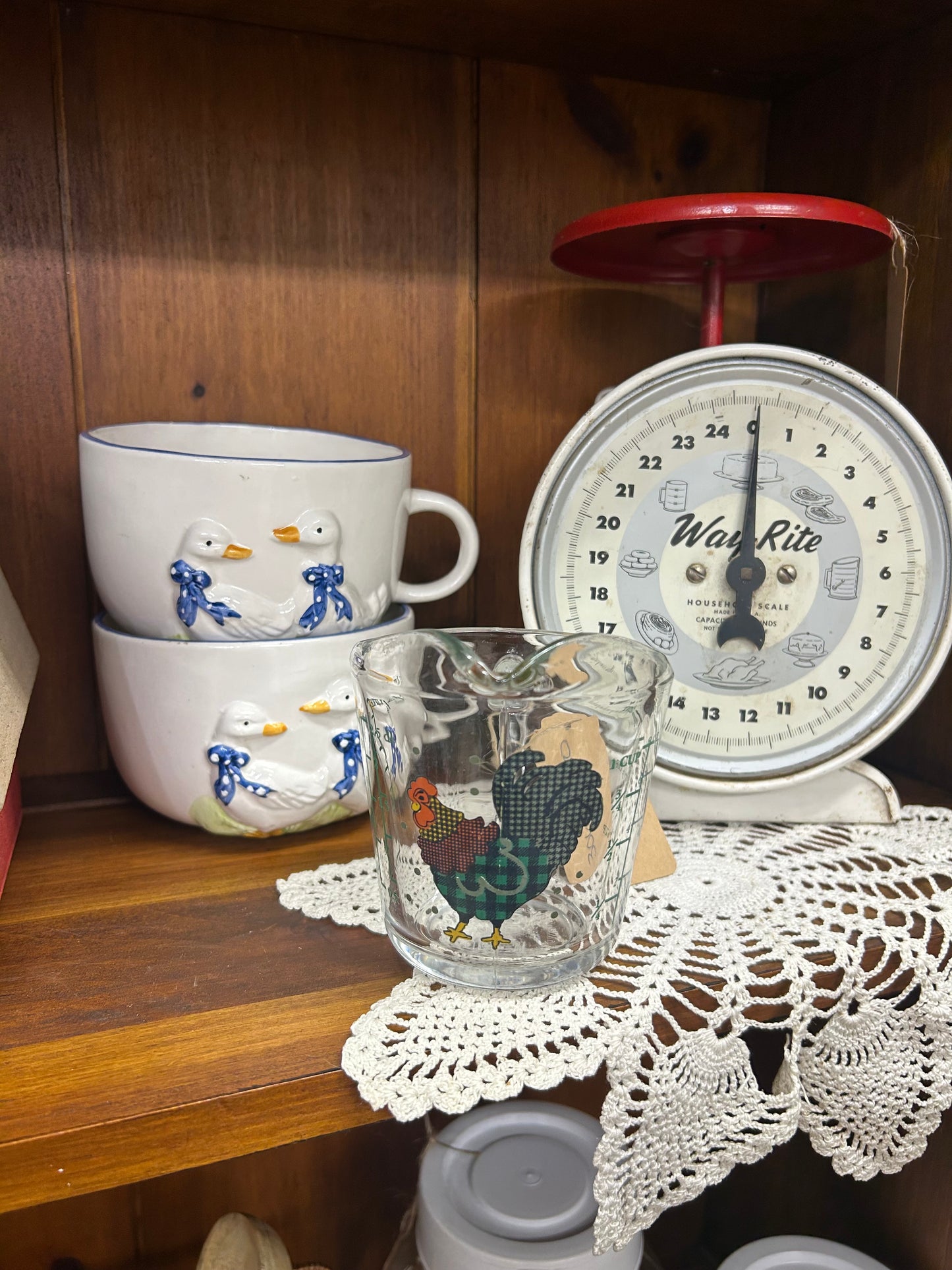 1980s Vintage Rooster Measuring Glass