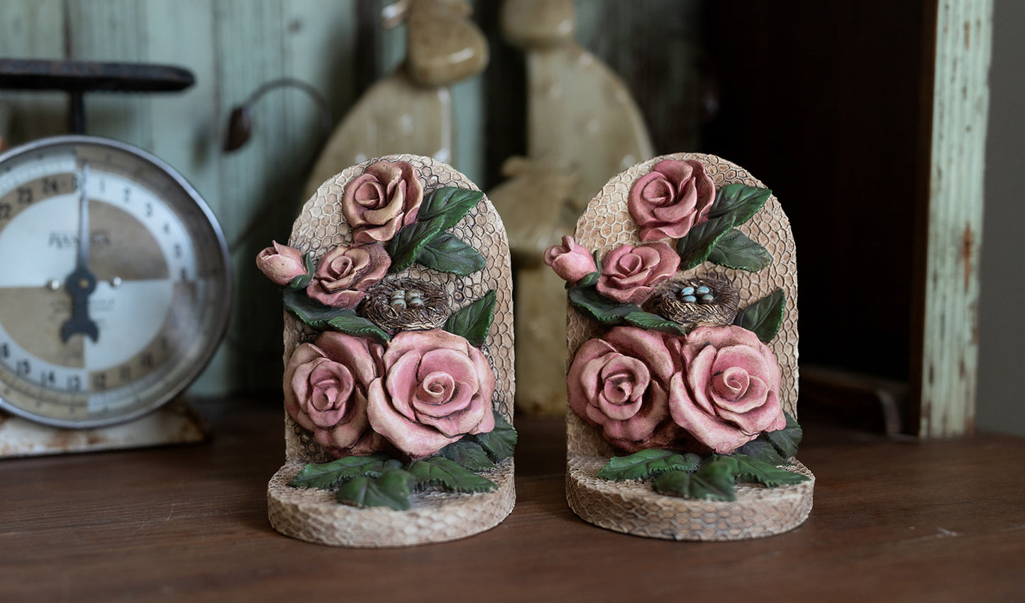Floral Book Ends