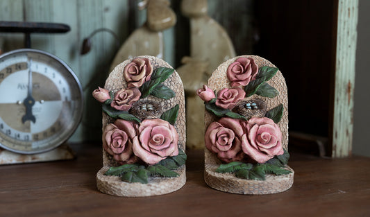 Floral Book Ends