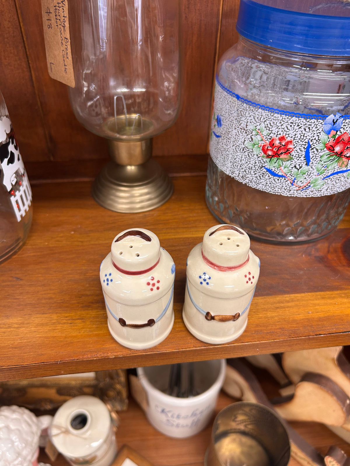 Vintage Shawnee Pottery Milk Can S&P Shakers