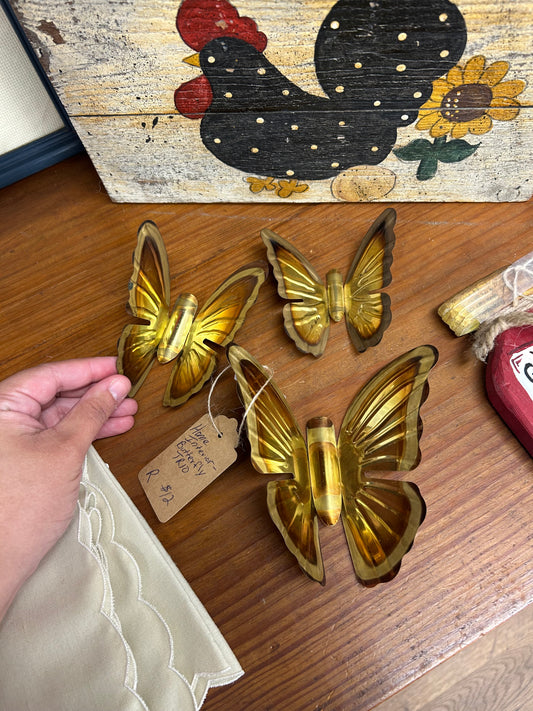 Gold Butterflies - Set Of 3