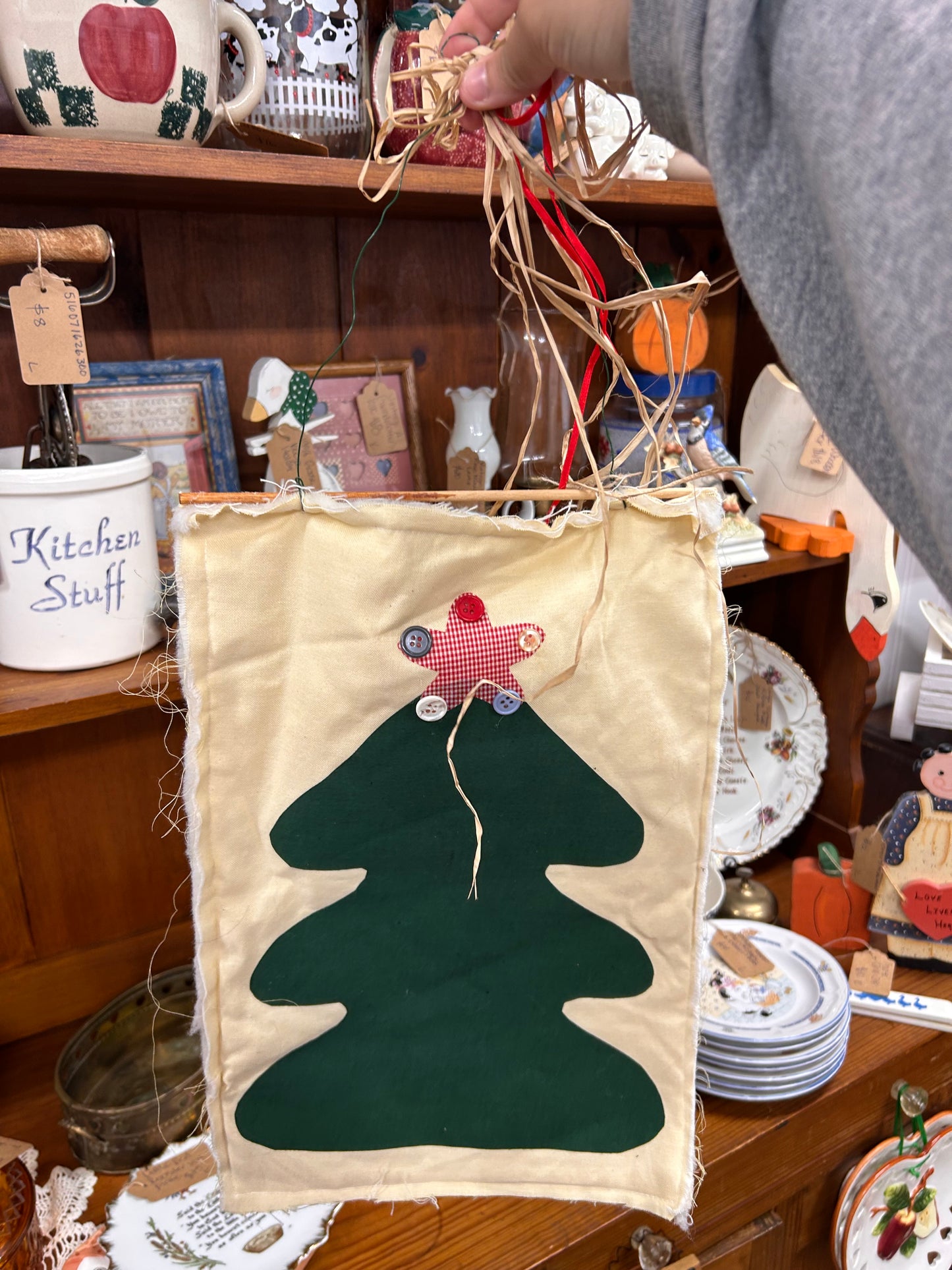Vintage Christmas Tree Wall Hanger