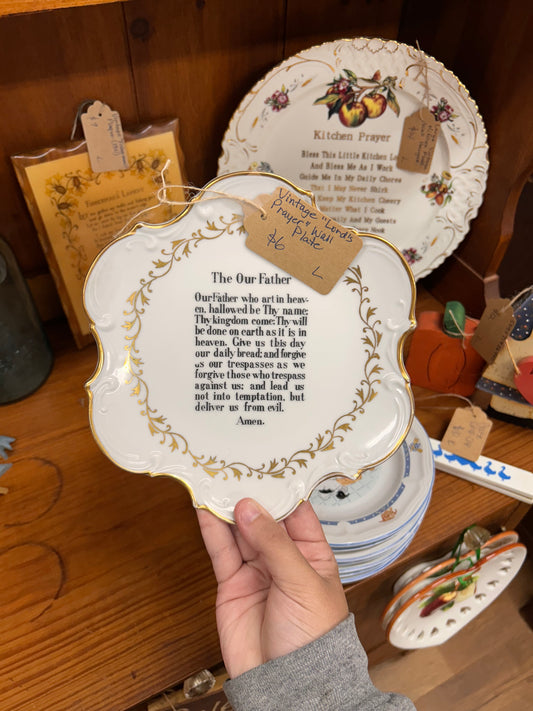 Vintage “Lord’s Prayer” Wall Plate