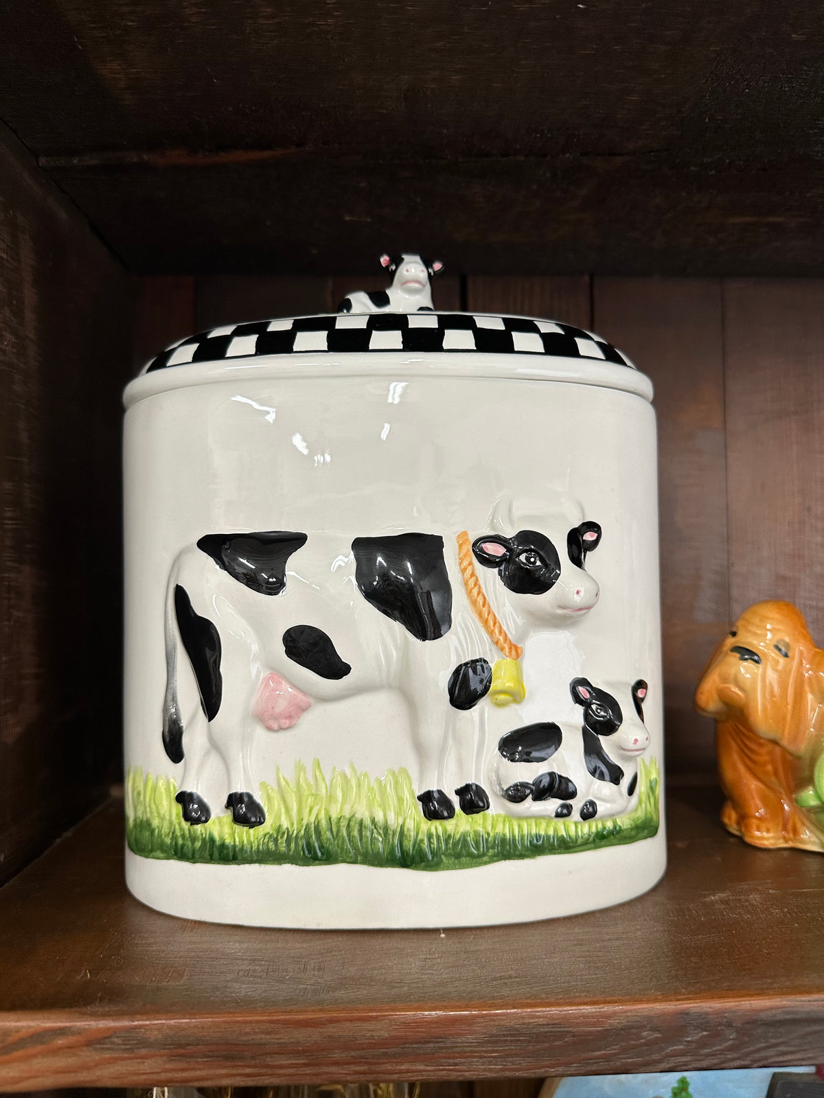 Vintage Ceramic Cow Cookie Jar