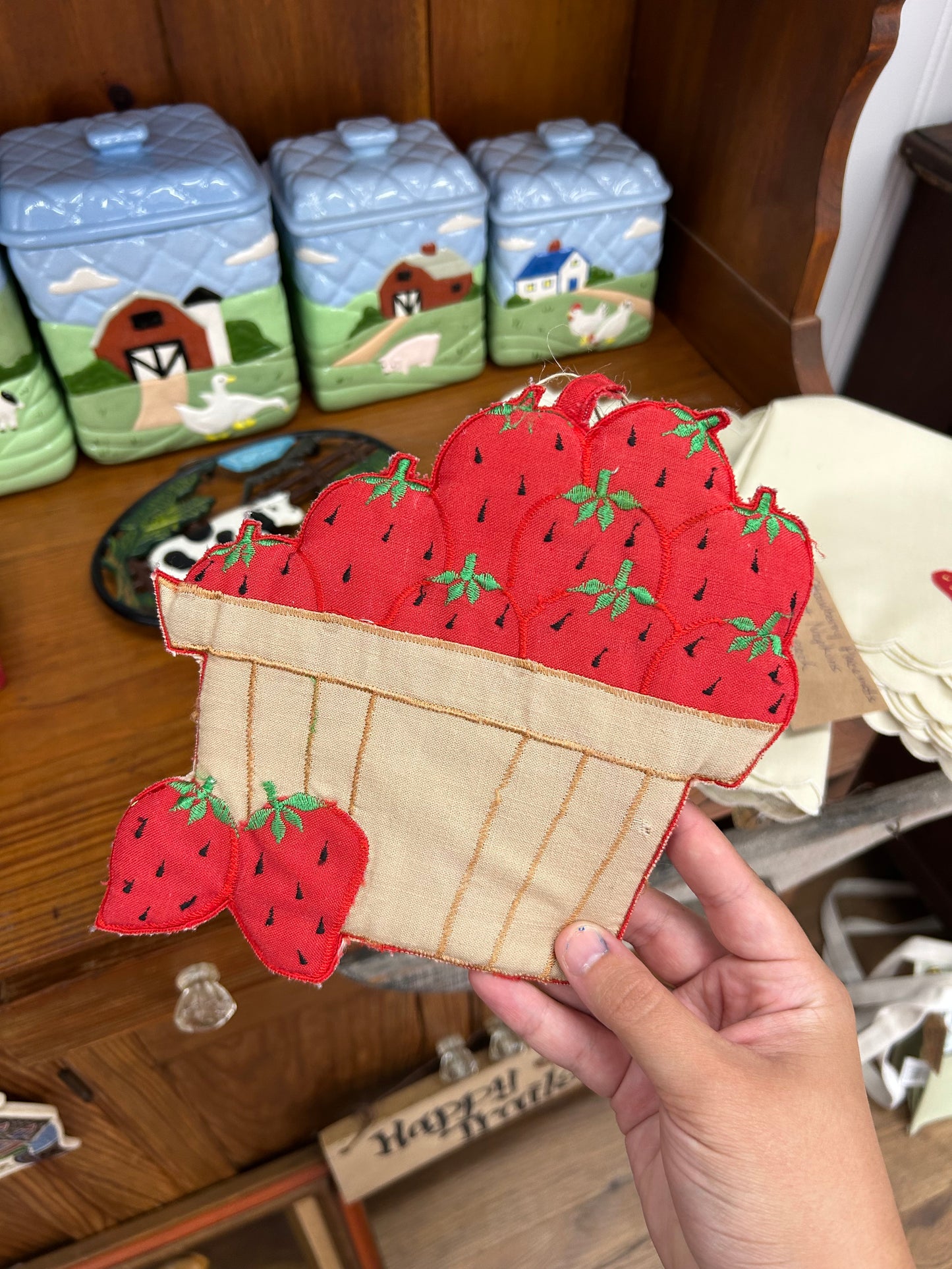 Vintage Strawberry Hot Pad