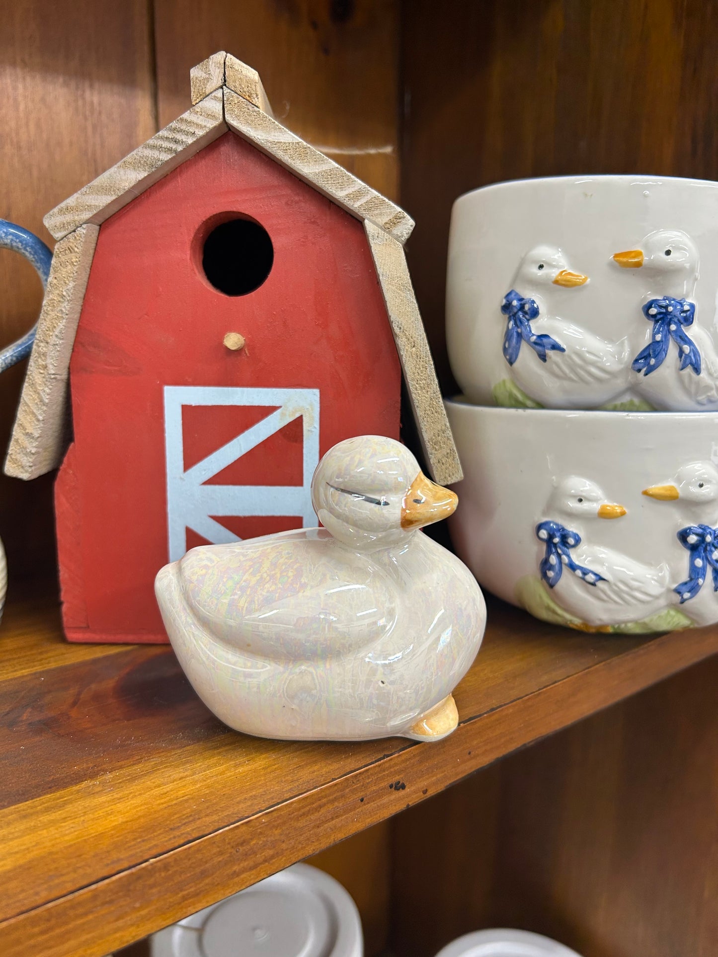 Iridescent Goose Figurine