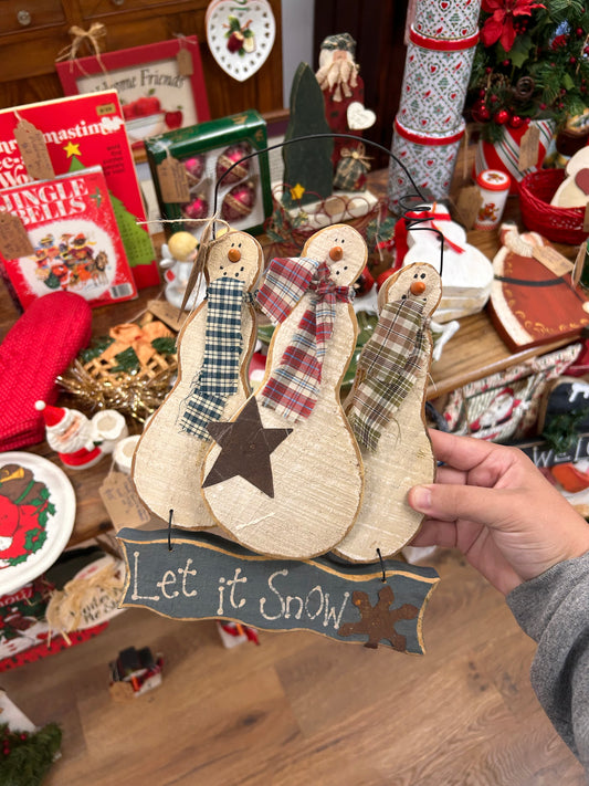 Vintage Let It Snow Wall Hanger