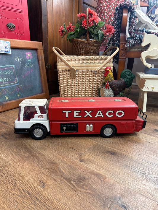 1960s Brown & Bigelow Texaco Pressed Steel Tanker Toy Truck - Local Pickup Only