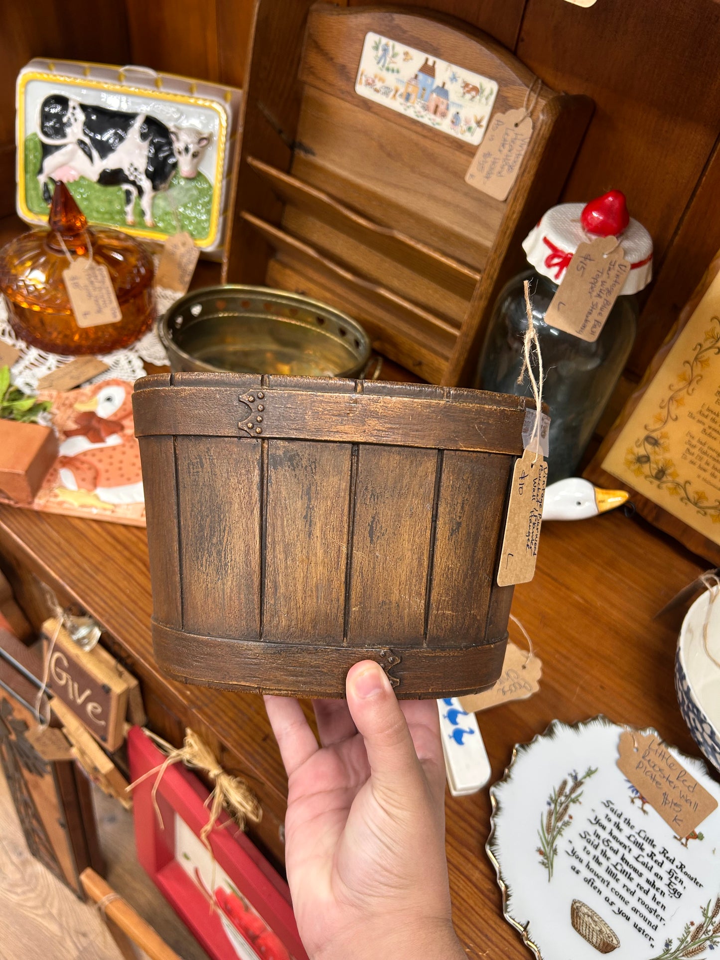 Vintage Burwood Bucket/Planter Wall Hanger