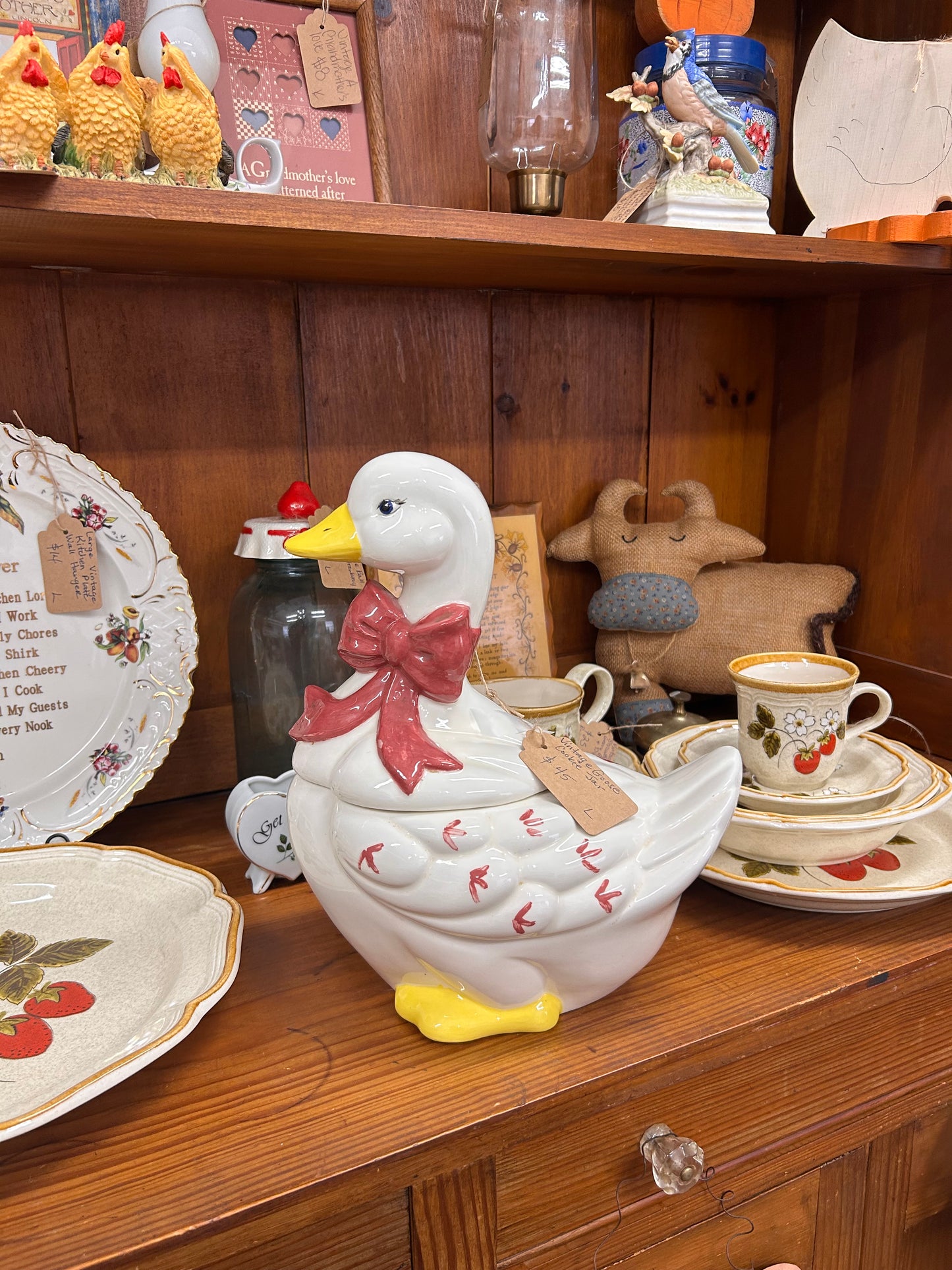 Vintage Goose Cookie Jar