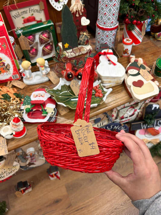 Red Wicker Basket