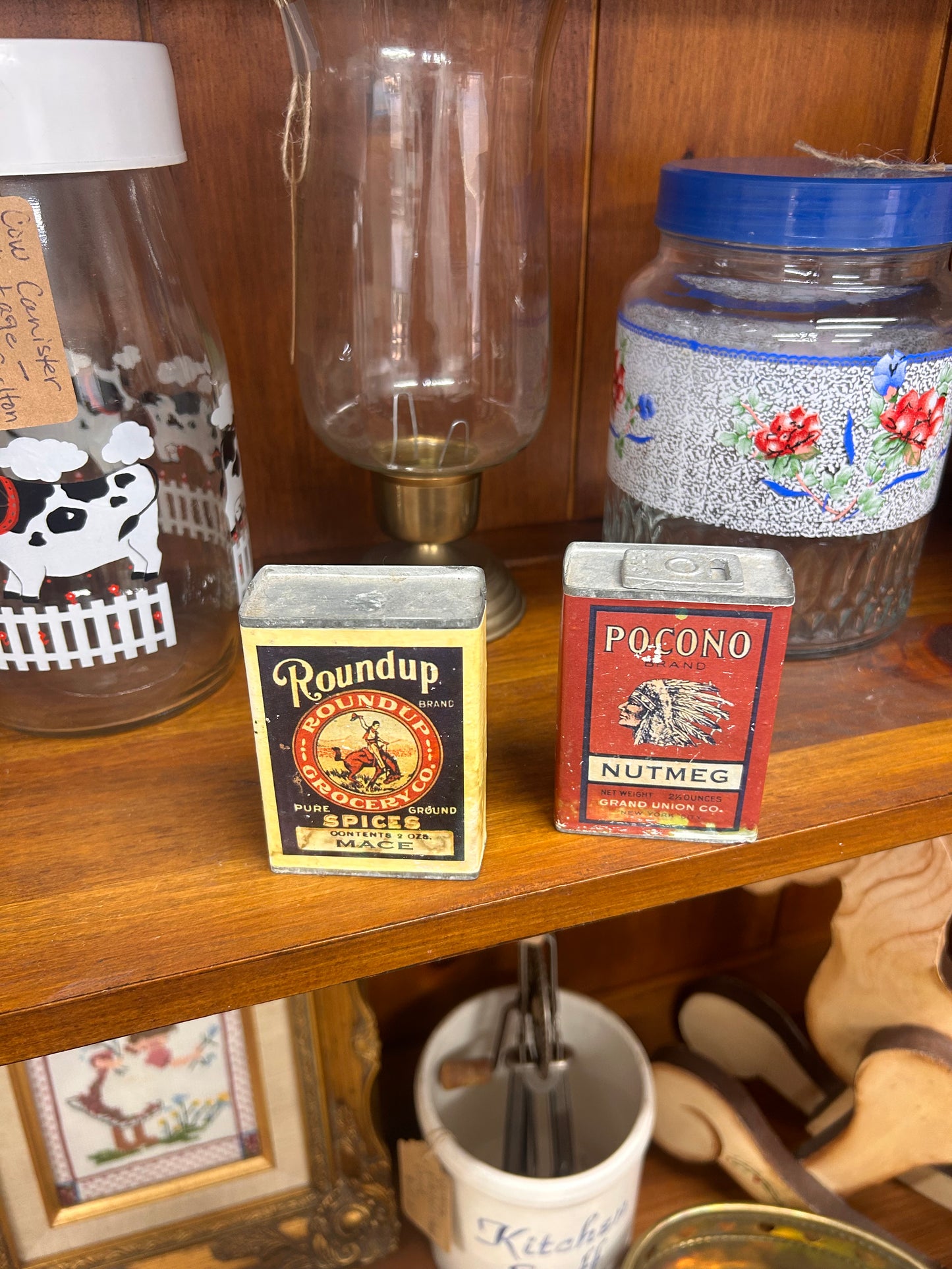 Vintage Tin Spice Can Replicas - Set Of 2