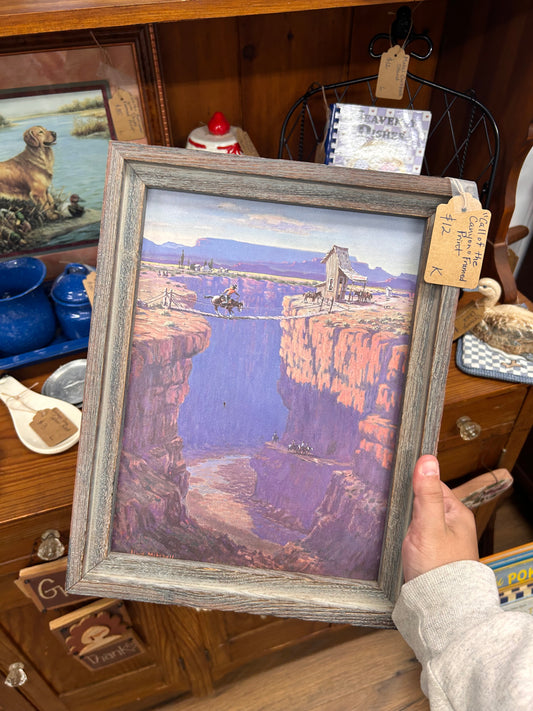 Vintage “Call Of The Canyon” Framed Art