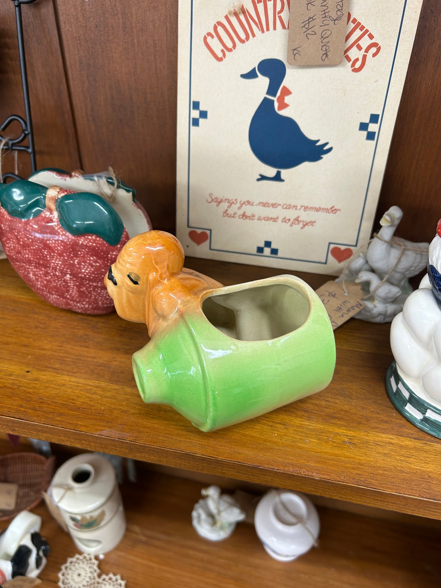 Vintage Shawnee Pottery Basset Hound Planter