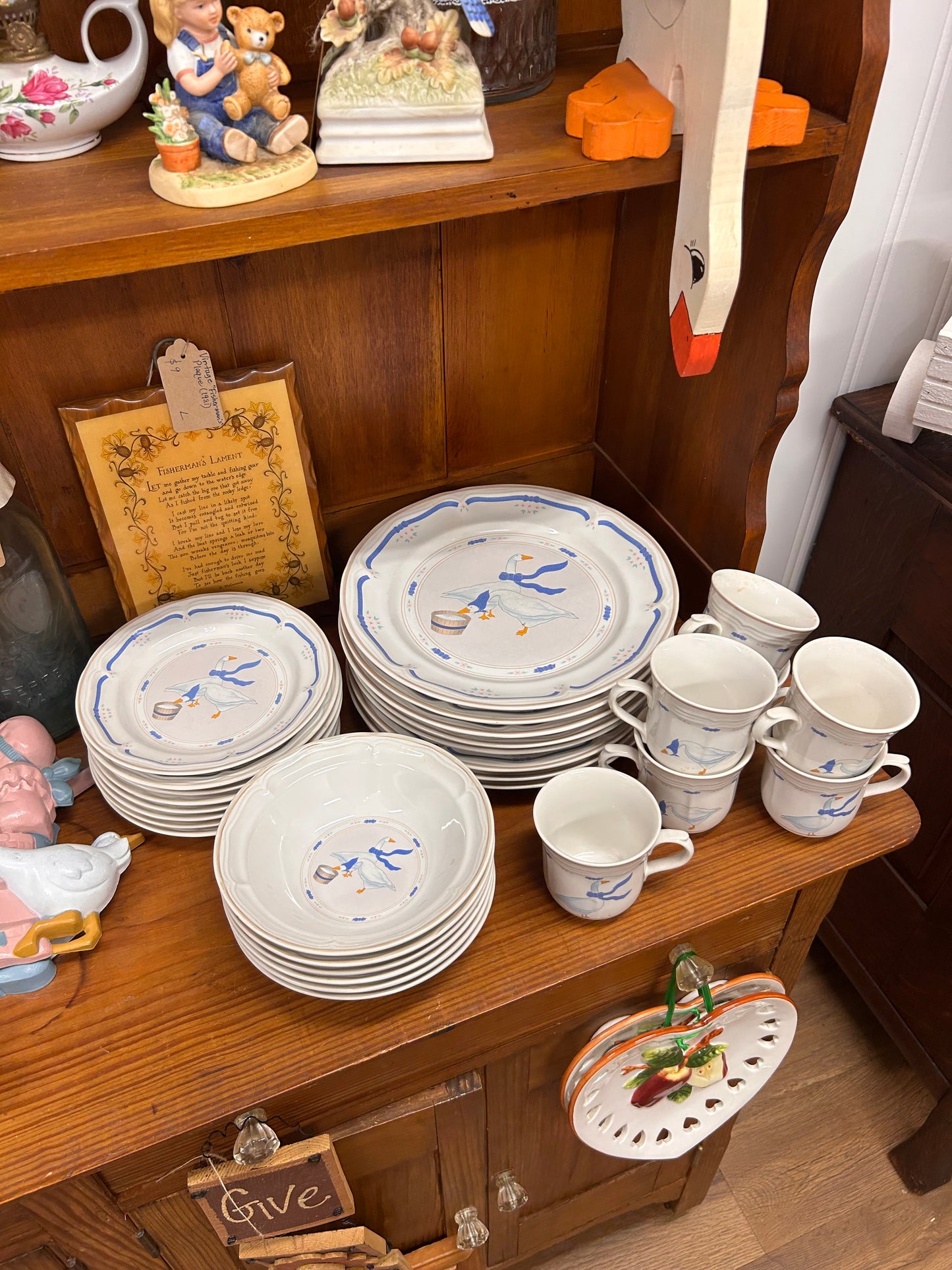1987 Newcor Goose Dish Set - Read description