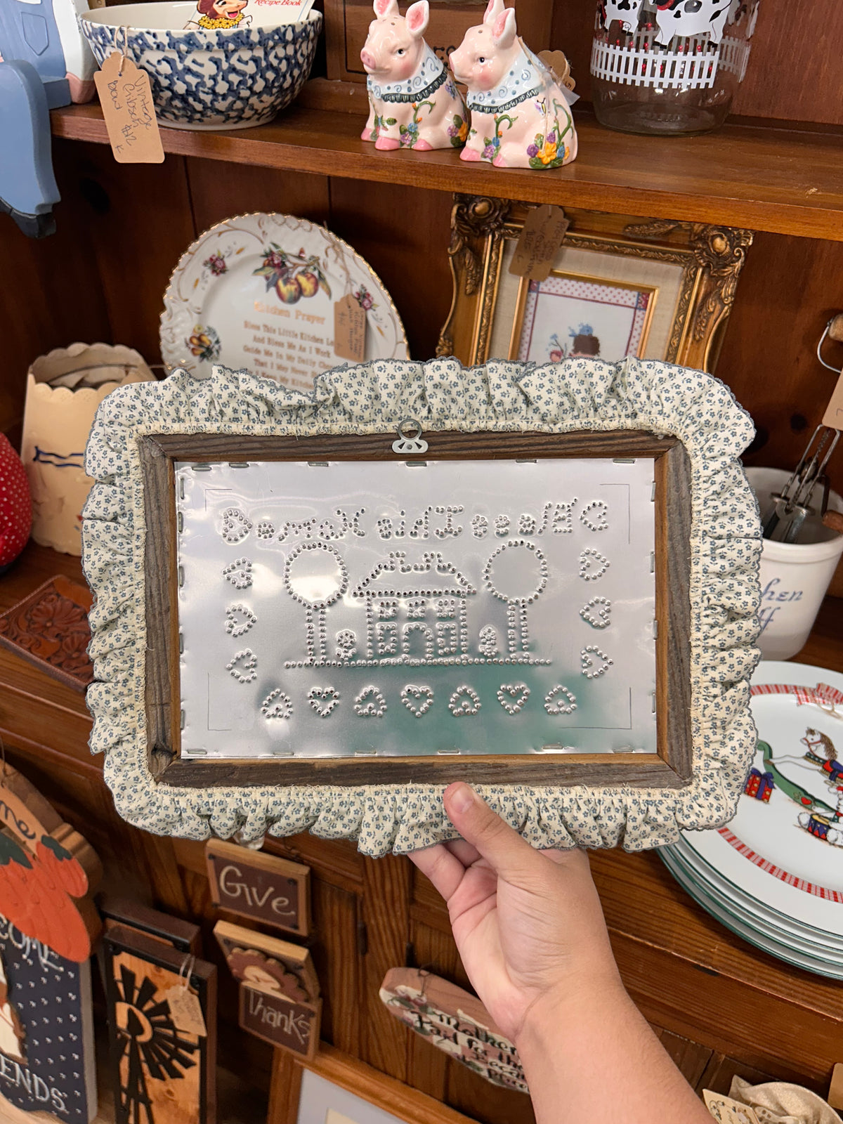 Vintage Bless This Home Punch Tin
