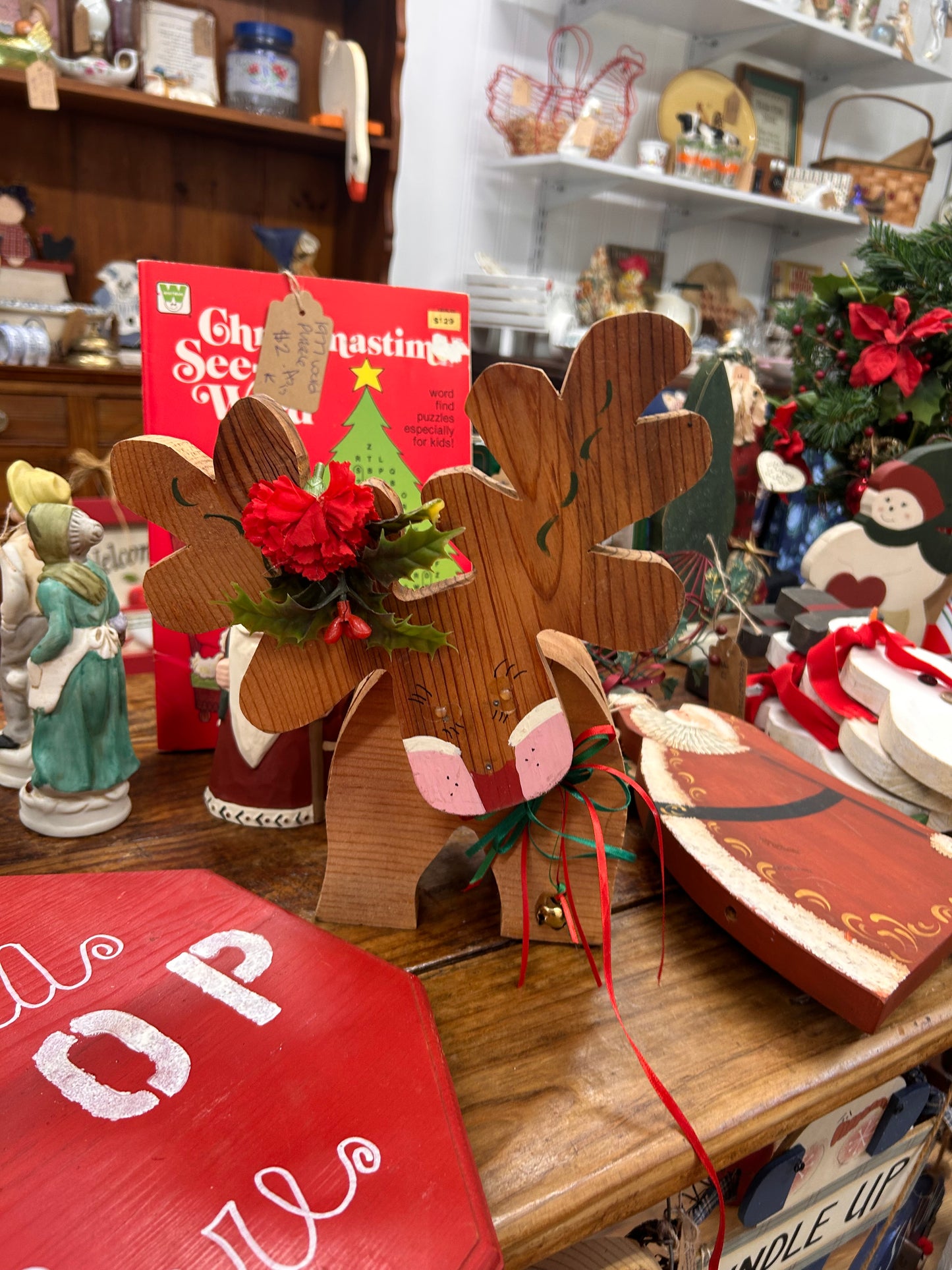 Vintage Wooden Reindeer - Read Description :)