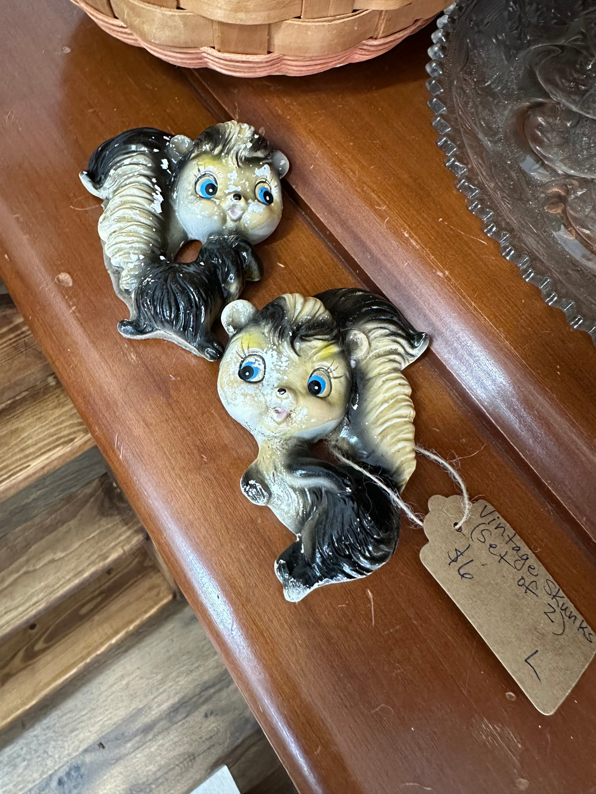 Vintage Set Of Skunks