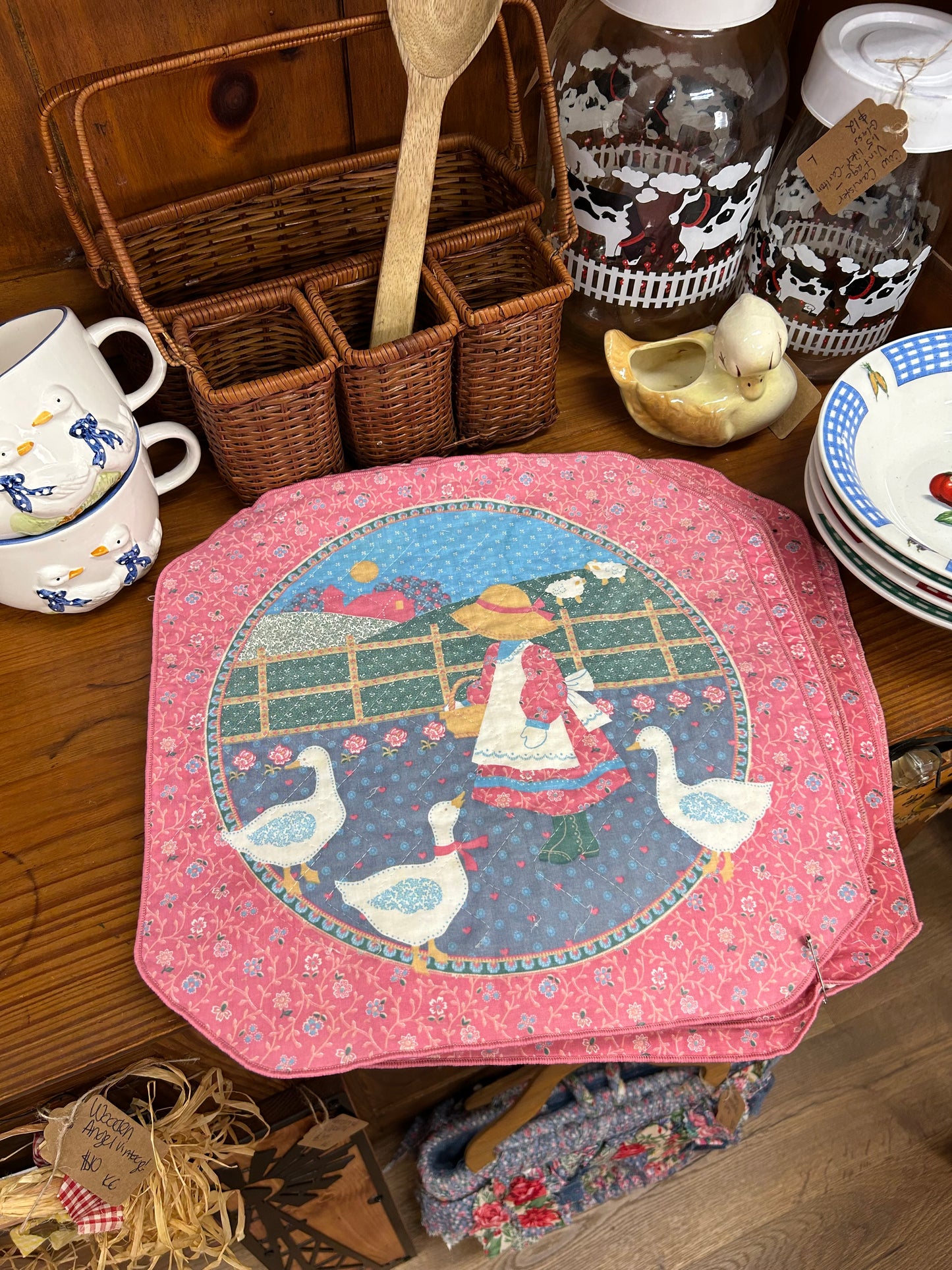Vintage Set Of 7 Placemats - As Is - Haven’t tried anything to get them out! :)