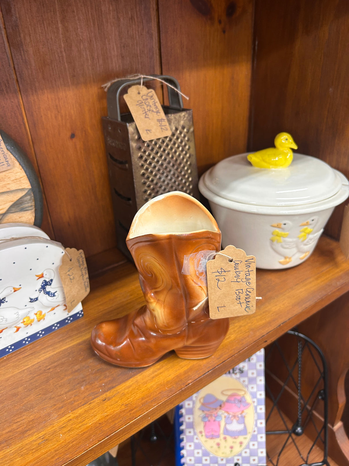 Vintage Ceramic Cowboy Boot
