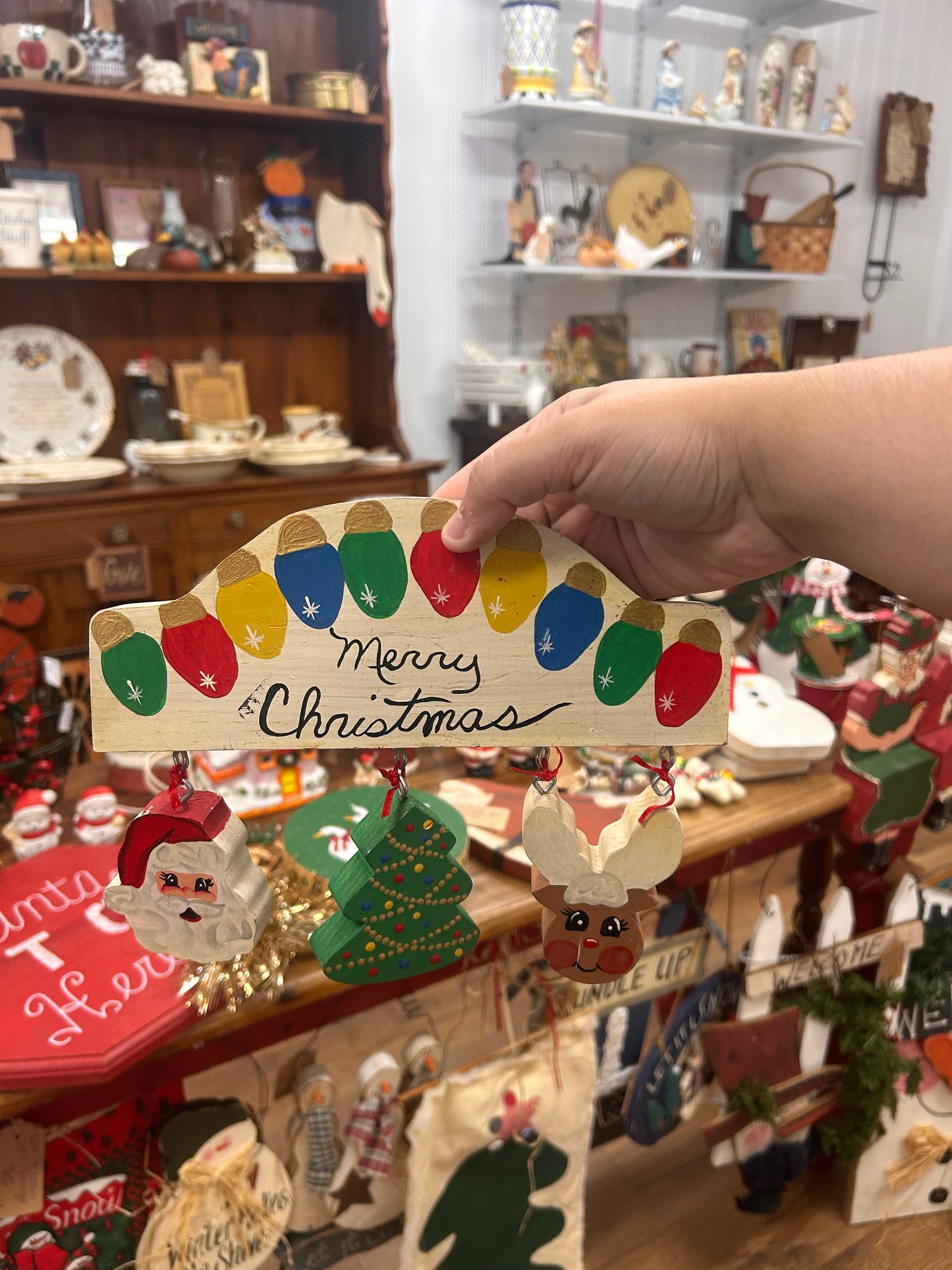 Vintage Merry Christmas Wall Hanger