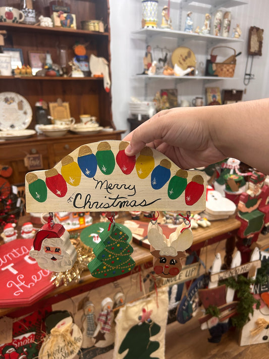 Vintage Merry Christmas Wall Hanger
