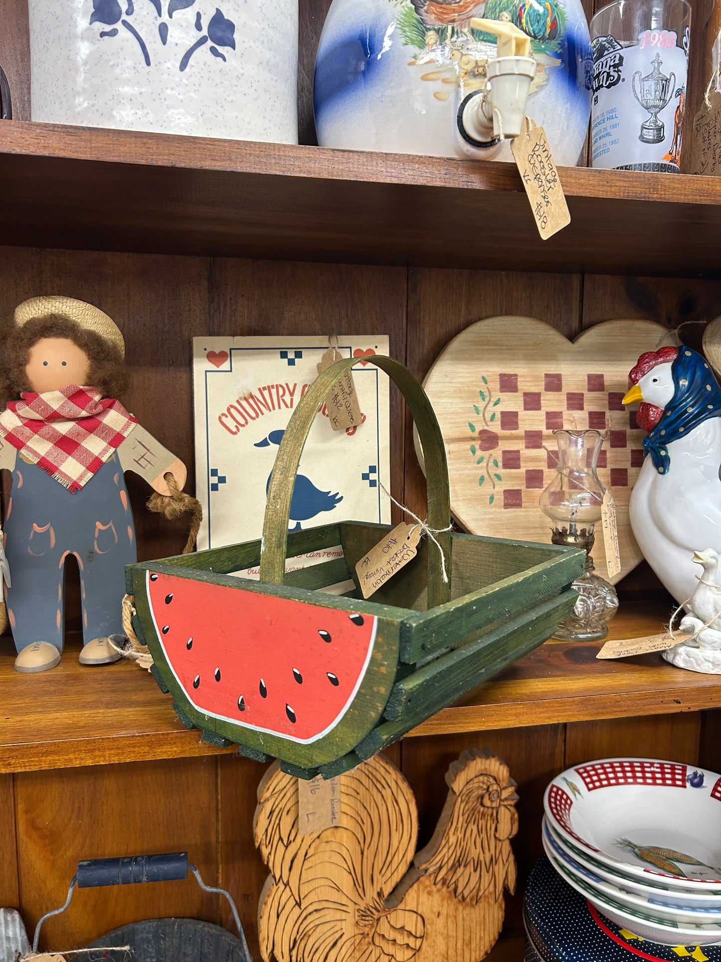 Vintage Wooden Watermelon Basket