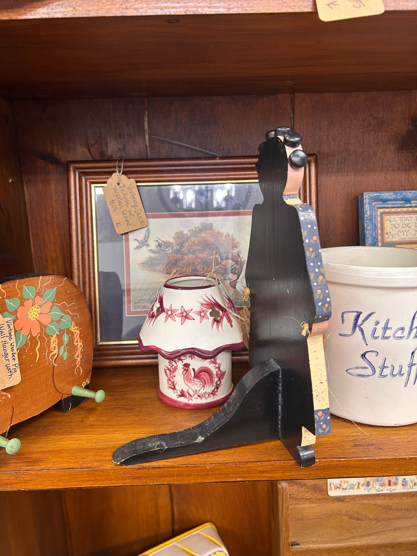 Vintage Wooden Girl “Love Lives Here”