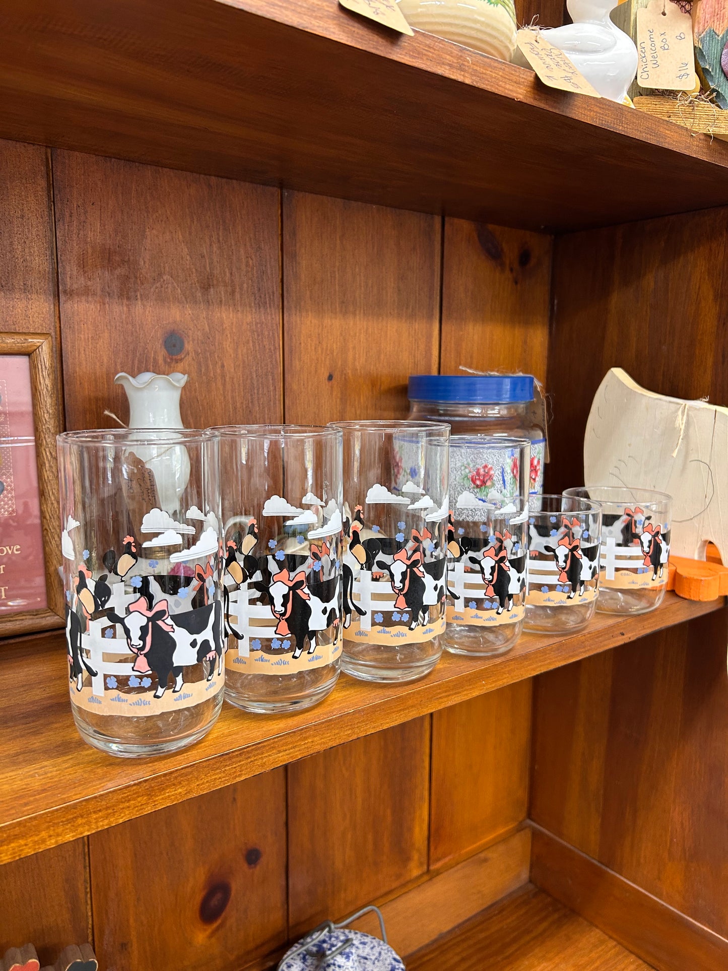 Vintage Libbey Cow Glasses - Set Of 6