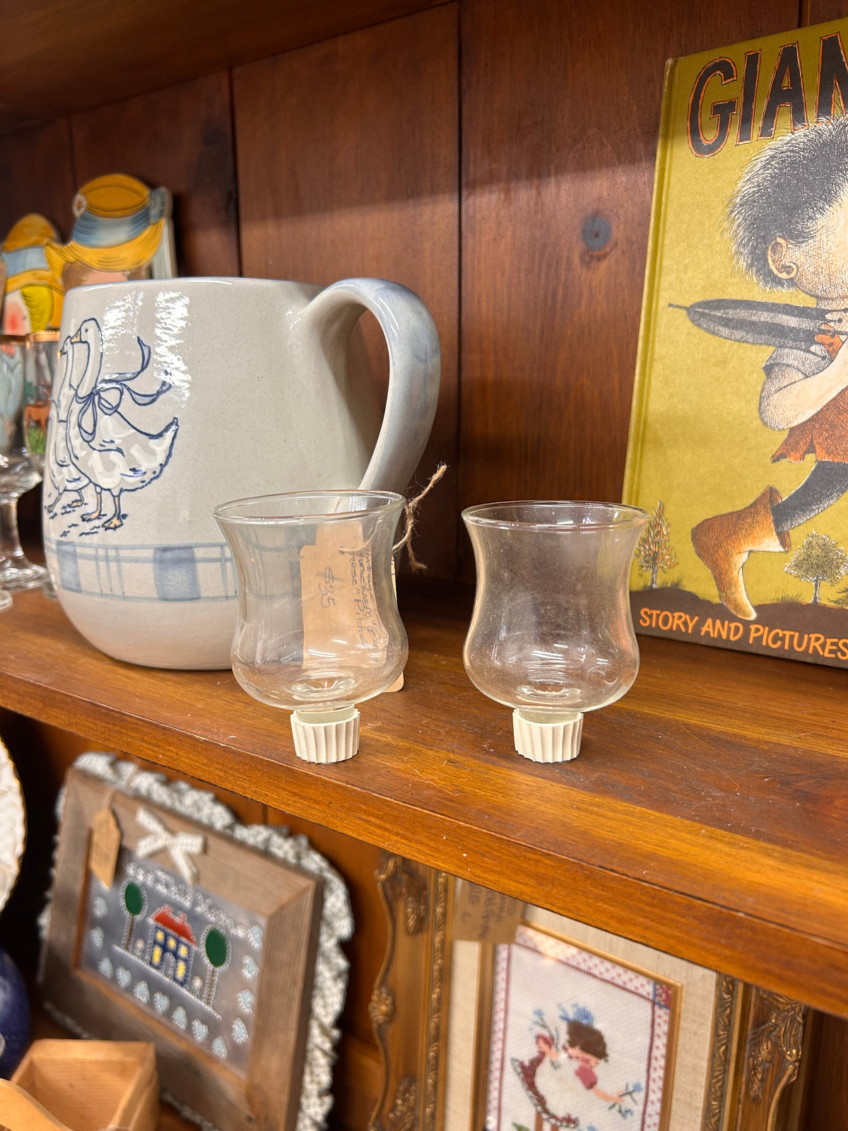 Vintage Clear Candle Holder Set For Wall Sconces/Candle Holder