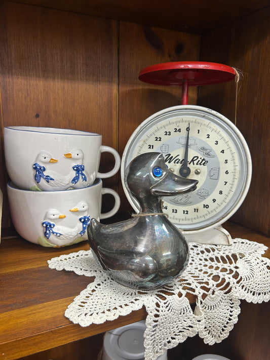 Silver Plated Duck Bank