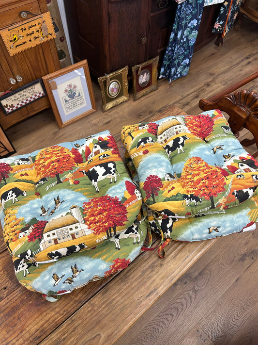 Vintage Set of 4 Chair Cushions
