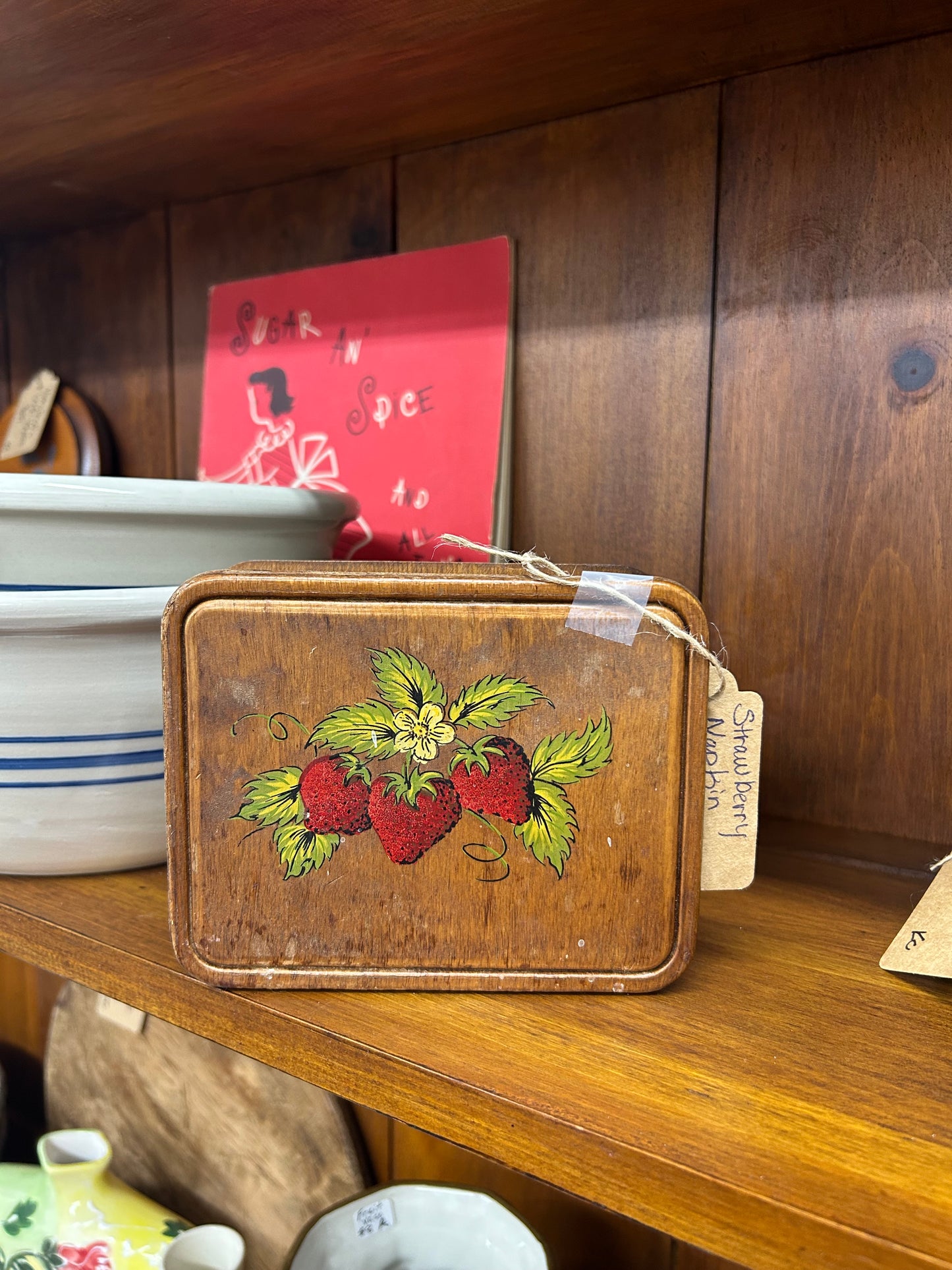 Vintage Strawberry Napkin Holder