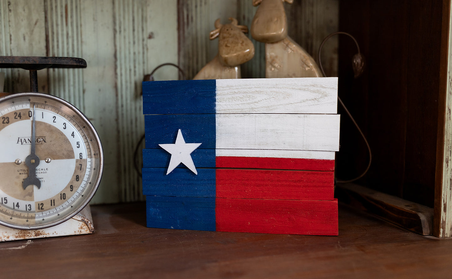 Wooden Texas Flag