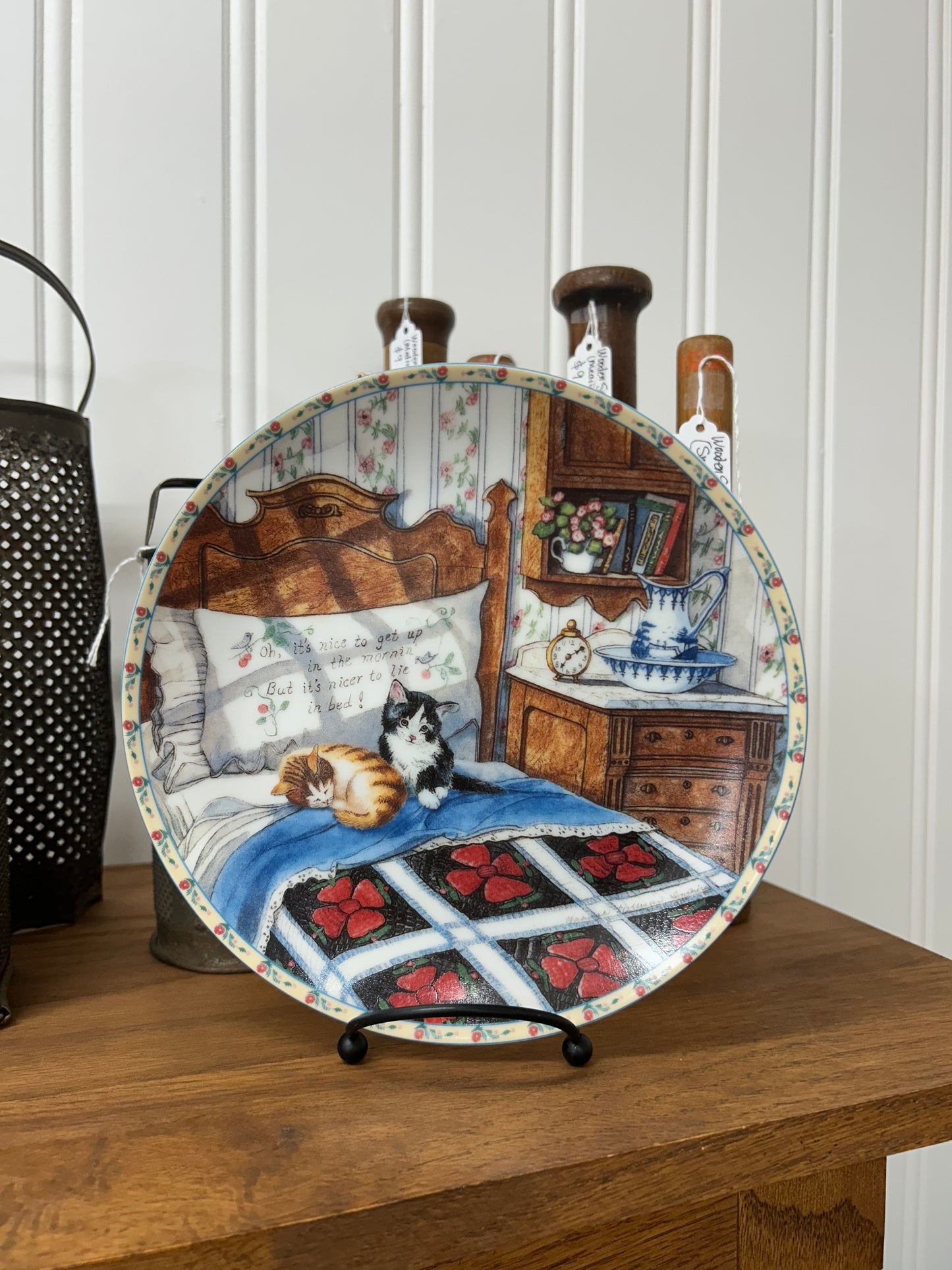 Cat In Bed Decor Plate