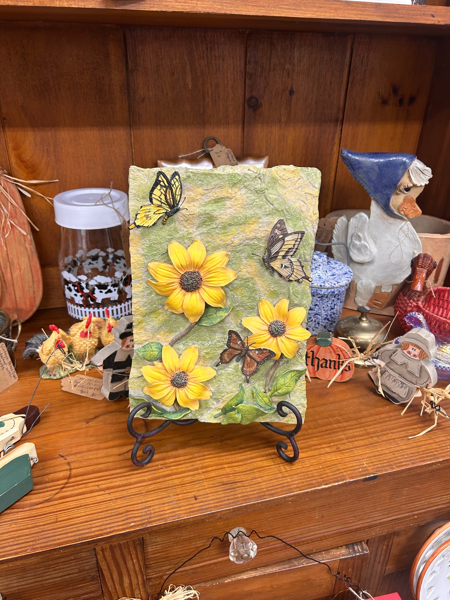 Sunflower/Butterflies With Stand