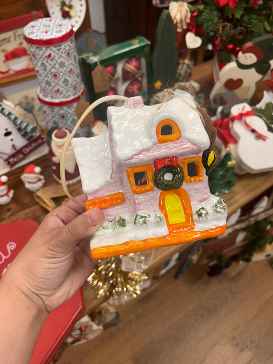 Vintage Christmas Village House - Works!