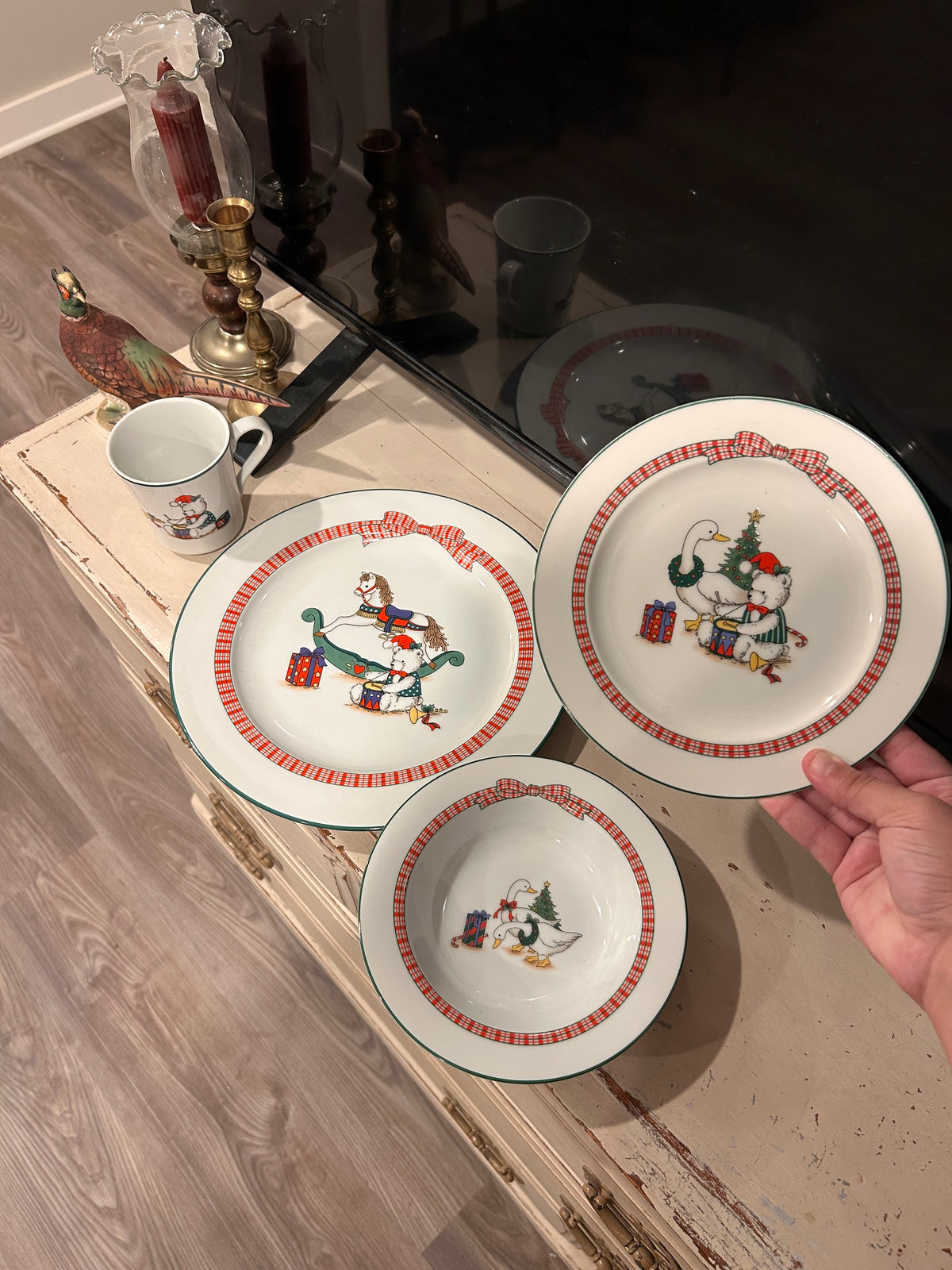 Vintage Anchor Hocking Christmas Dishes