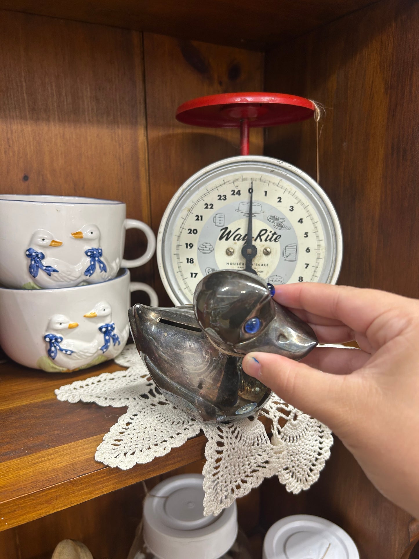 Silver Plated Duck Bank