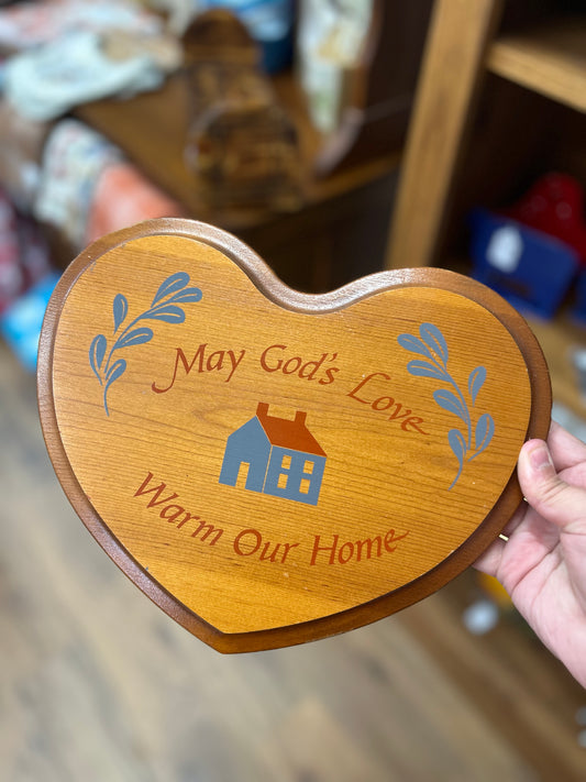 May God's Love Heart Sign