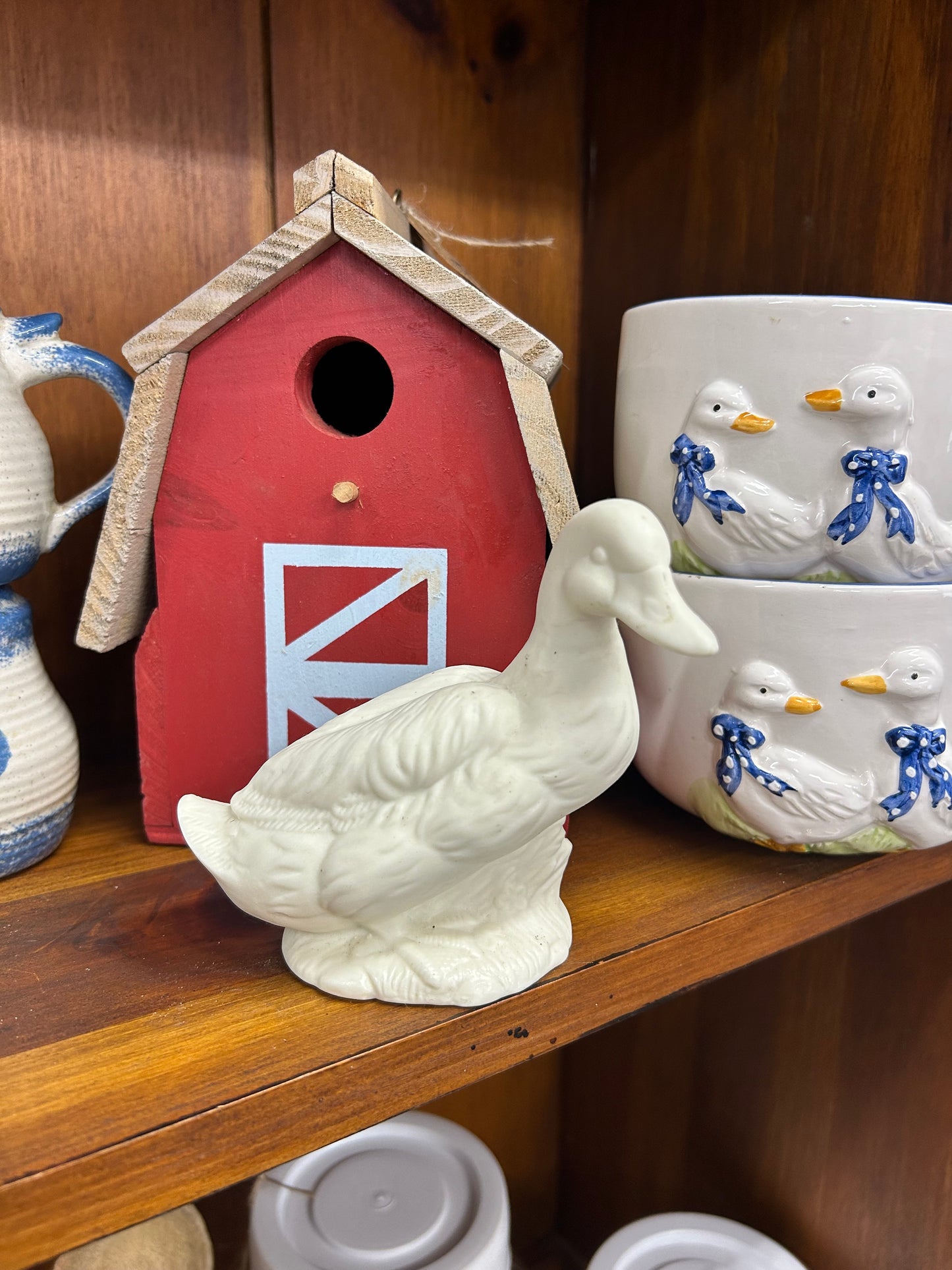 All White Goose Figurine