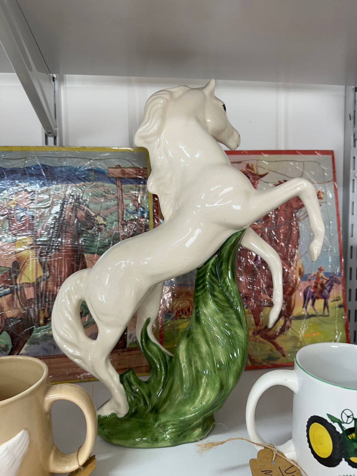 Vintage Rearing Horse - Small Chip On Back Of Ear