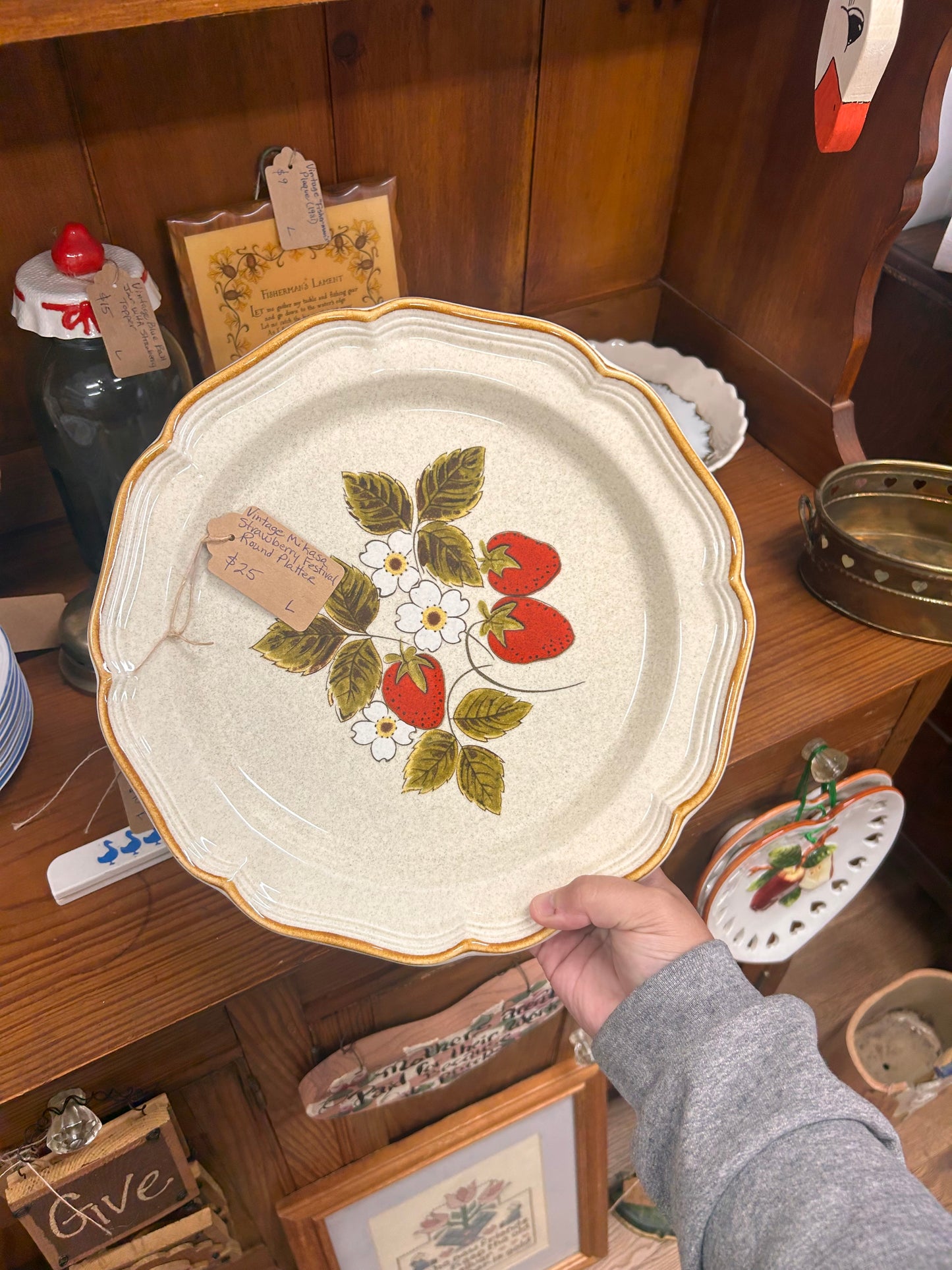 Vintage Mikasa Strawberry Festival Round Platter